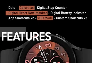 Modern Analog Rose Watch Face Screenshot 1