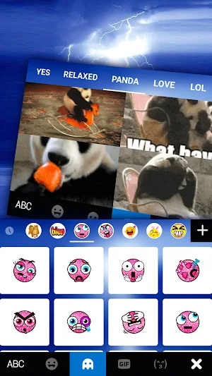 Blue Sky Lightning Keyboard Background Screenshot 3