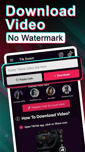 Video Downloader for Tik Video Screenshot 0