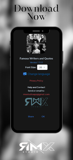 Famous Writers and Quotes Screenshot 2