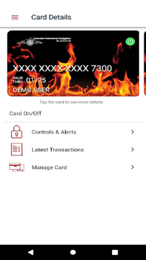 DFDFCU CardNav Screenshot 0