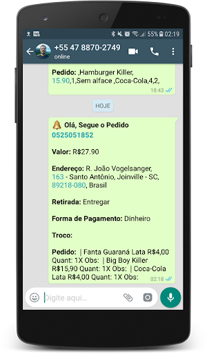 Delivery pelo WhatsApp Screenshot 3