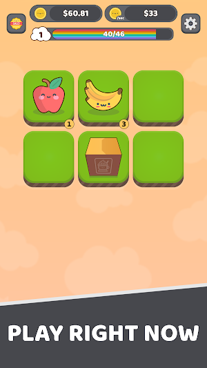 Merge Kawaii Food - Evolution & Clicker Game Screenshot 2