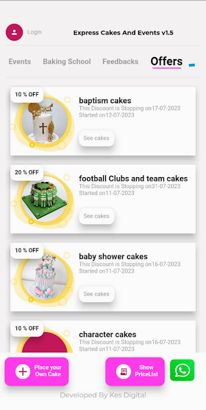 Express Cakes Screenshot 1