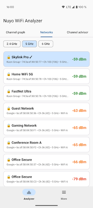 Nuyo WiFi Analyzer Screenshot 2