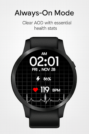 Heart Rate Digital WatchFace Screenshot 2
