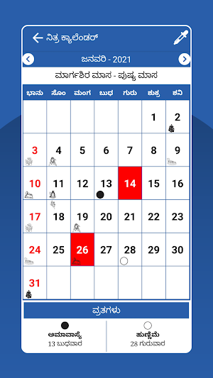 2021 Kannada Calendar 2021 Kannada Panchanga Screenshot 2