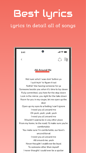 Justin Bieber Lyrics Screenshot 2