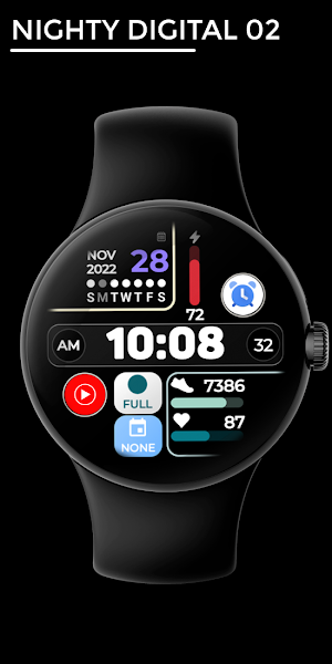 Nighty Digital 02 - watch face Screenshot 0