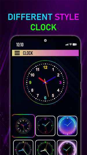 Neon Digital Clock Smart Watch Screenshot 2