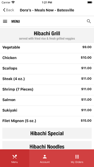 Dora Hibachi Express Screenshot 2