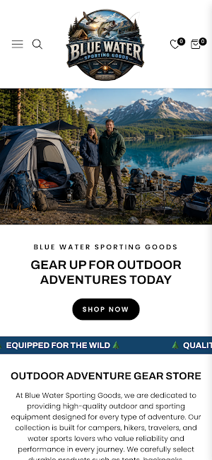 Blue Water Sporting Goods Screenshot 0