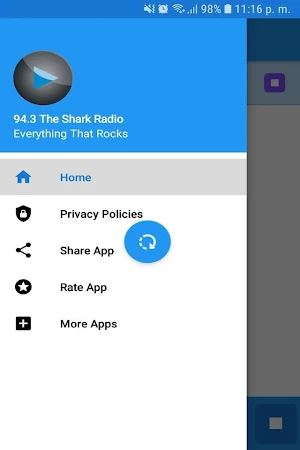 94.3 The Shark Radio App Screenshot 1