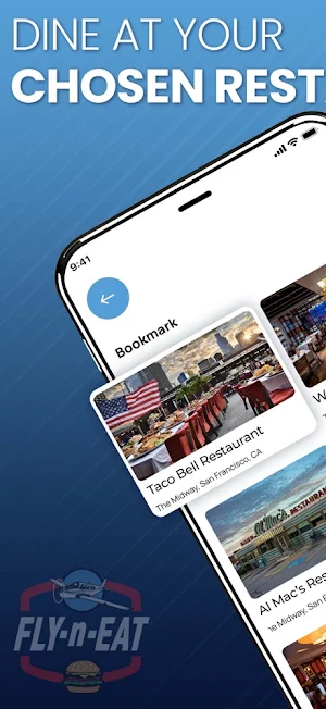 Fly-n-Eat: Pilot Dining App Screenshot 3