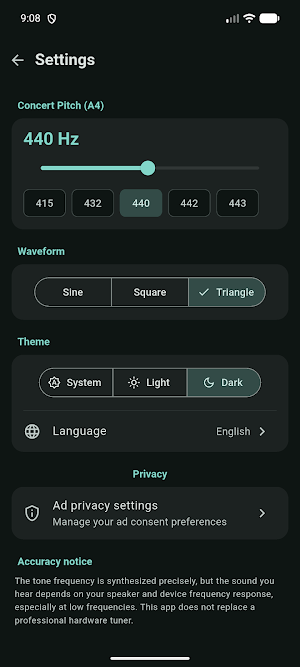 Tuning Fork Screenshot 2
