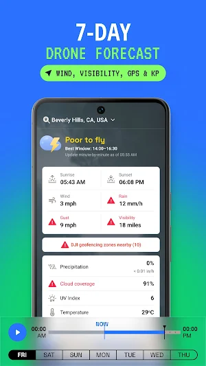 Drone Forecast: Map & Weather Screenshot 1