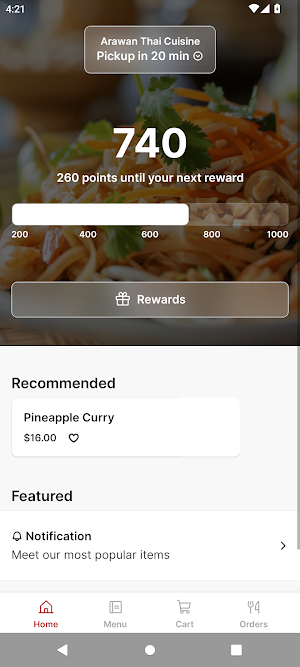 Arawan Thai Cuisine Screenshot 0