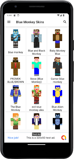 Blue Monkey Skins Screenshot 1