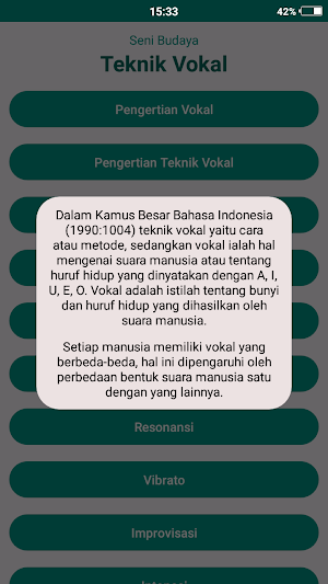 Seni Budaya - Teknik Vokal Screenshot 1