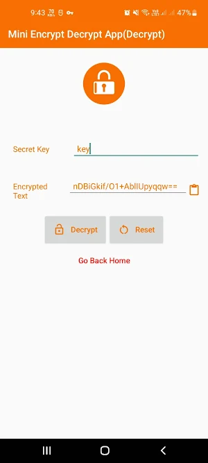 Mini Encrypt Decrypt App Screenshot 3