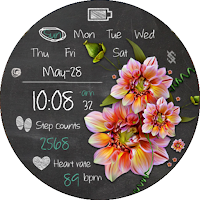 BFF60- Blackboard Art Flower