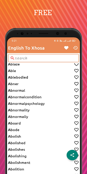 English To Xhosa Dictionary Offline Screenshot 0