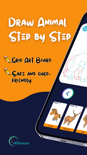 Draw Animals Step by Step Screenshot 0