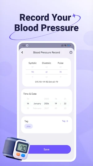 Blood Pressure & Sugar Health Screenshot 1