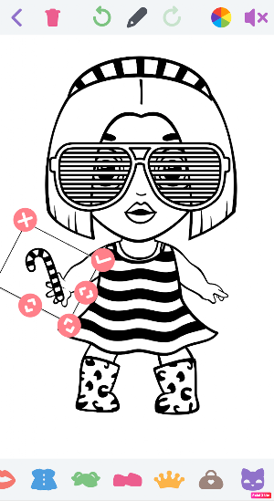 Doll Dress Up and Coloring Game for girls Screenshot 2