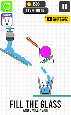 Draw Color Fill Water Sort Screenshot 1