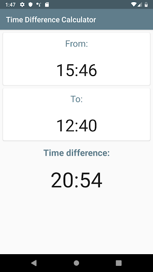 Time Difference Calculator Screenshot 3