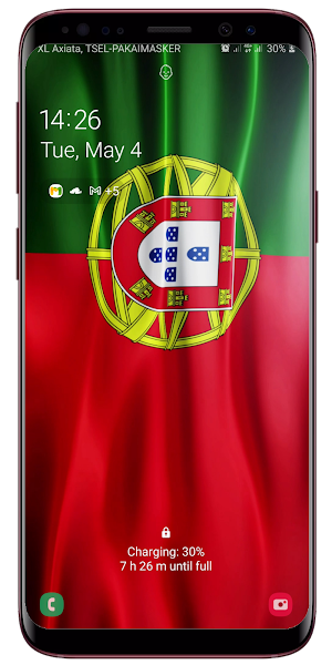 Portugal Flag Waving Live Wallpaper Screenshot 3