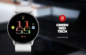 Green Red Tech Watch Face Screenshot 0