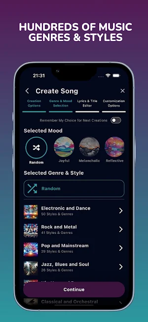 MusicTune AI - Song Generator Screenshot 2