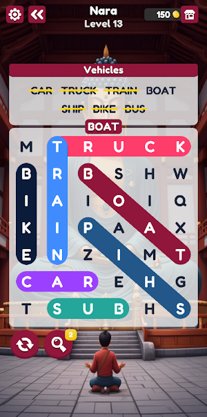 World Tours - Word Search Screenshot 2