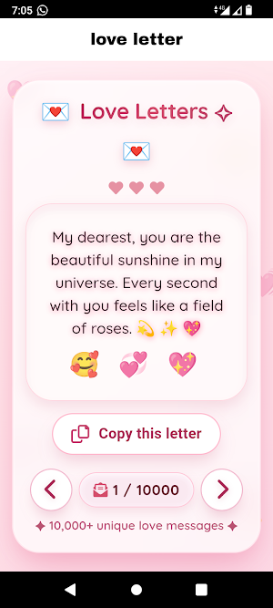 Love Letter Messages Screenshot 2