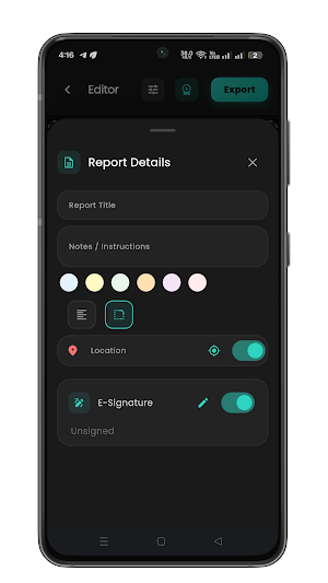 Field Report Maker Screenshot 2