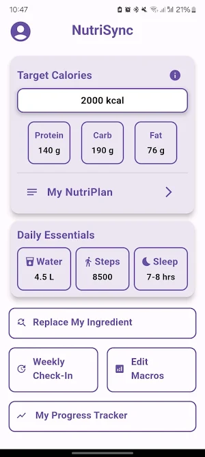 NutriSync Screenshot 0