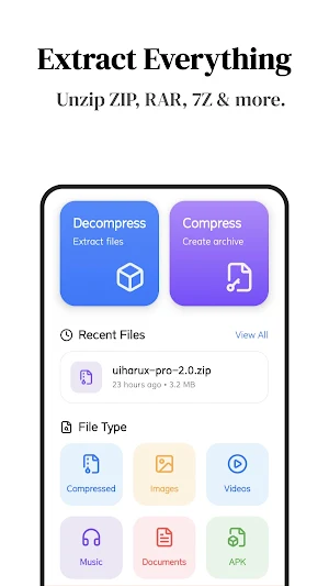 ZipArchiver: Unzip RAR 7Z Zip Screenshot 0