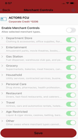 Actors FCU CardNav Screenshot 1