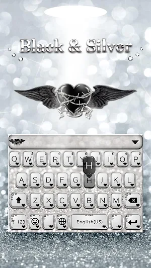 BlackandSliver Keyboard Theme Screenshot 0