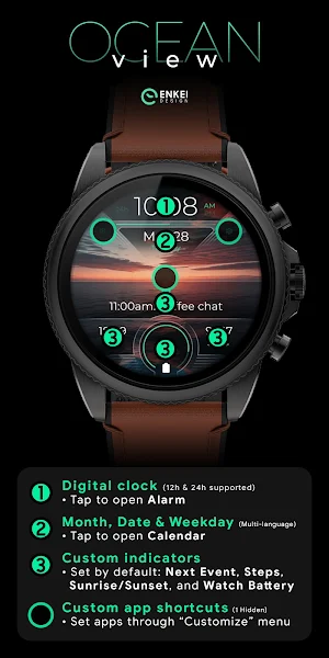 Ocean View - watch face Screenshot 3