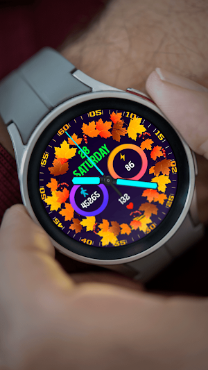 Plane Leaves Analog Watch Face Screenshot 3