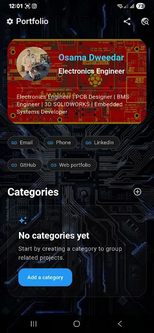 Portify - Digital CV Screenshot 2