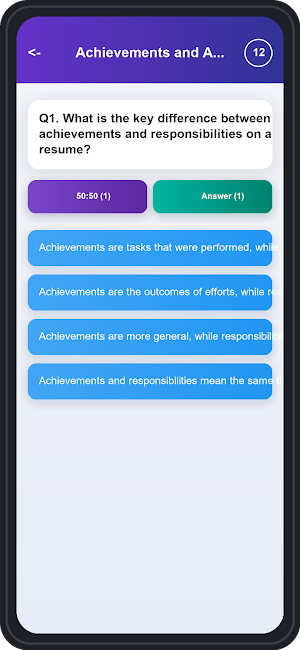 Resume Building Trivia Quiz Screenshot 3