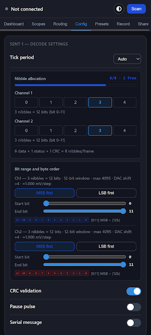 SENT Decoder Screenshot 3