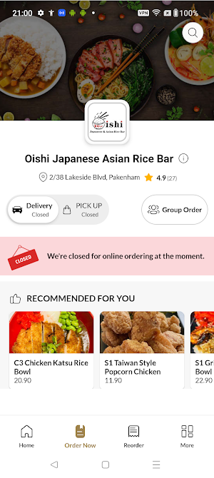 Oishi Japanese Asian Rice Bar Screenshot 2