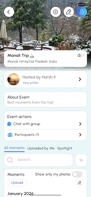 Momento: Moments and Network Screenshot 2