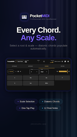 PocketMIDI: MIDI Keyboard Screenshot 3