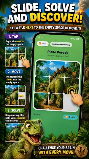 Jiggle Butts Dinosaur Puzzle Screenshot 0